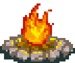 Pixel campfire